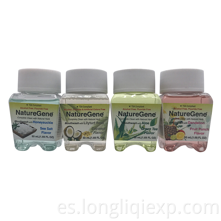 Enjuague bucal a granel natural con sabor a sal marina de madreselva de 50 ml